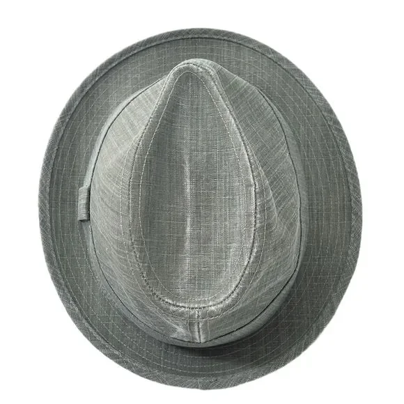 Dorfman Pacific Co Hat DPC Olive Green Fedora Matching Band Cotton Size L - Picture 4 of 7